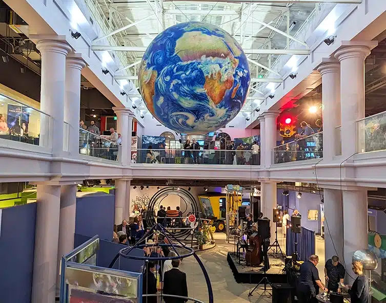 science centre regina sk interior with globe